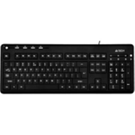A4TECH LED Backlight Keyboard- USB- US layout- with blue backlight KD-126